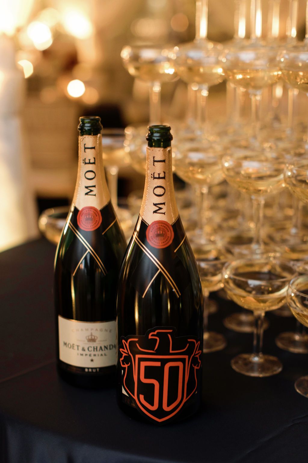 Jenny and Don's birthday weekend in Aspen: custom Moët bottles