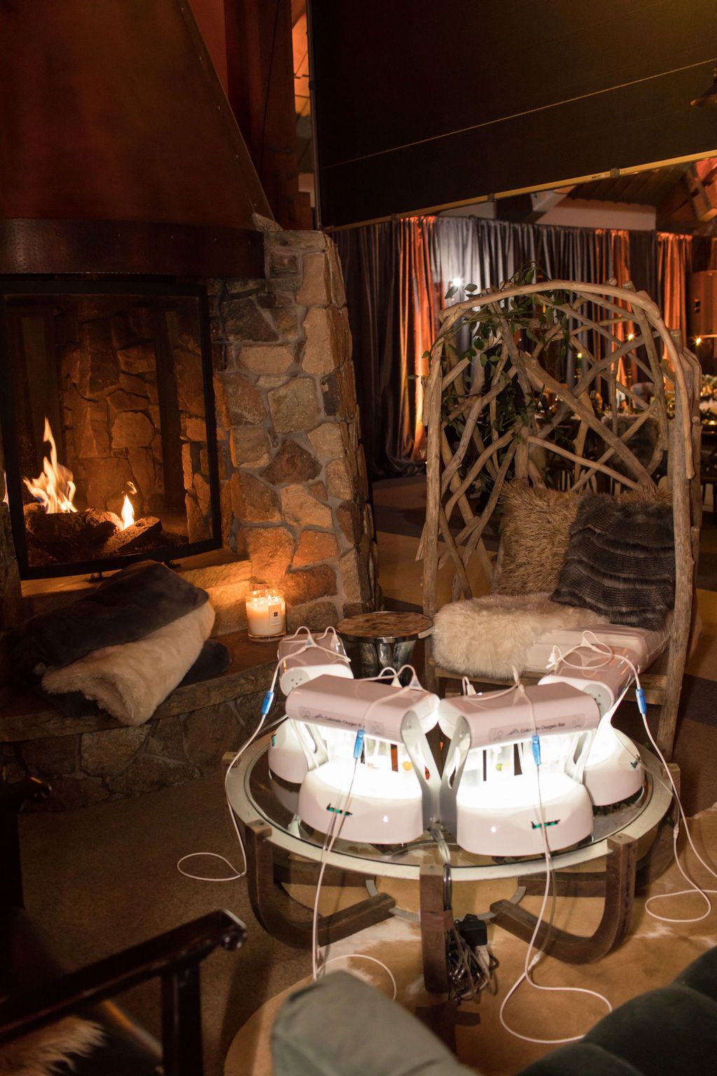 Jenny and Don's birthday weekend in Aspen: a fireside lounge