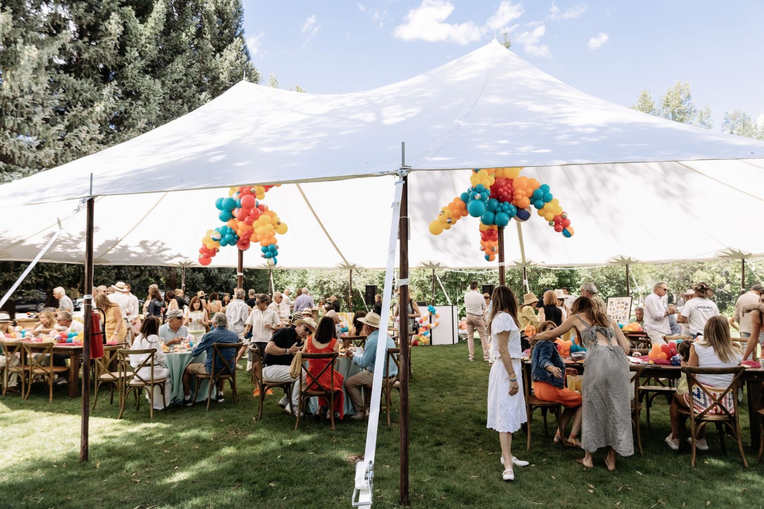 Mountain-meets-the-waves 70th birthday garden party in Aspen