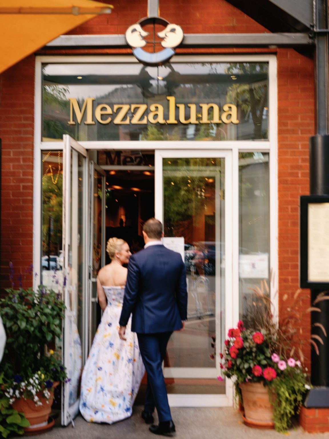 Kayla & Patrick's wedding at the Aspen Chapel and the Caribou Club: Mezzaluna on the night of the rehearsal dinner