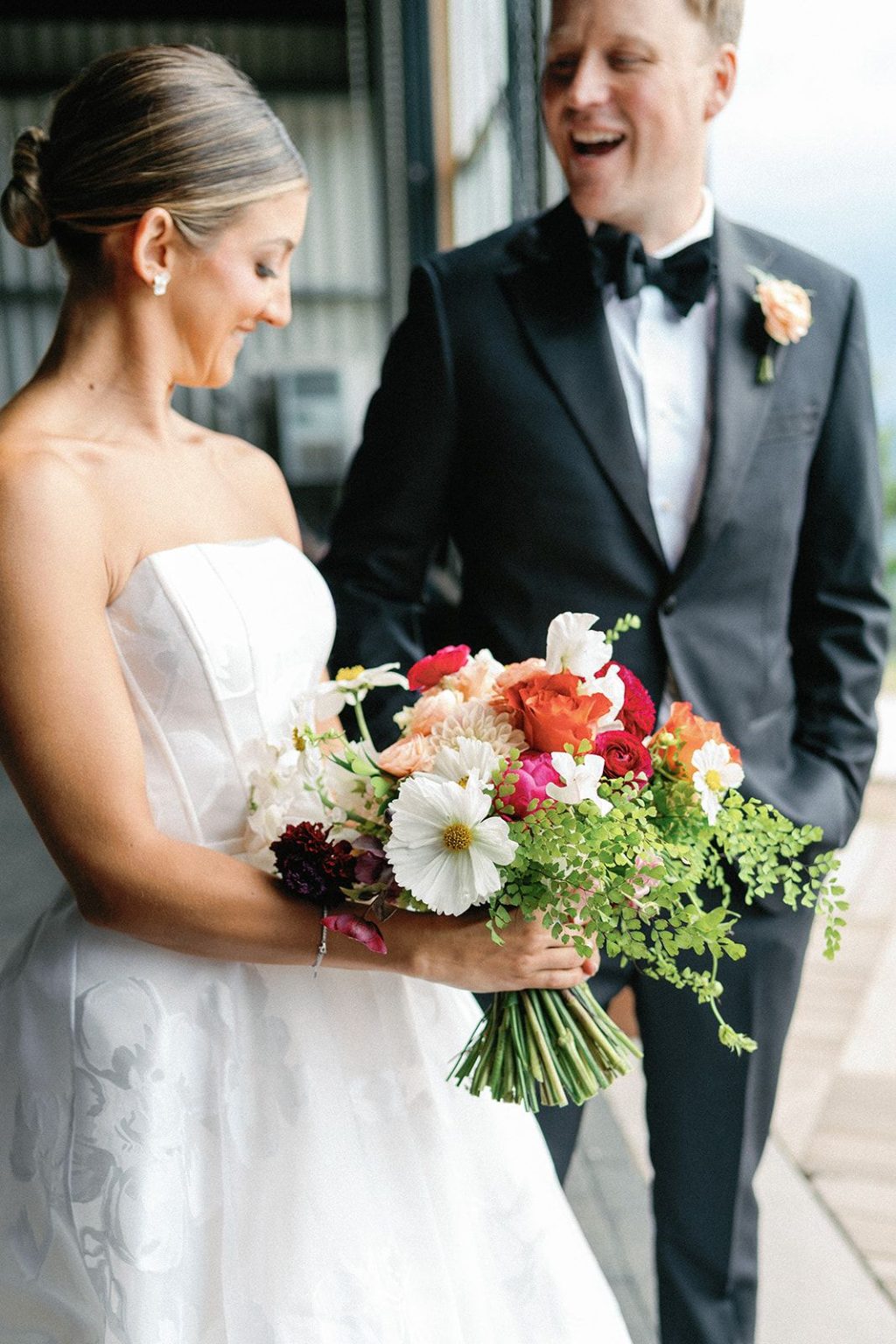 Natalie and Tyler's black-tie wedding at The Little Nell's Sundeck on Aspen Mountain