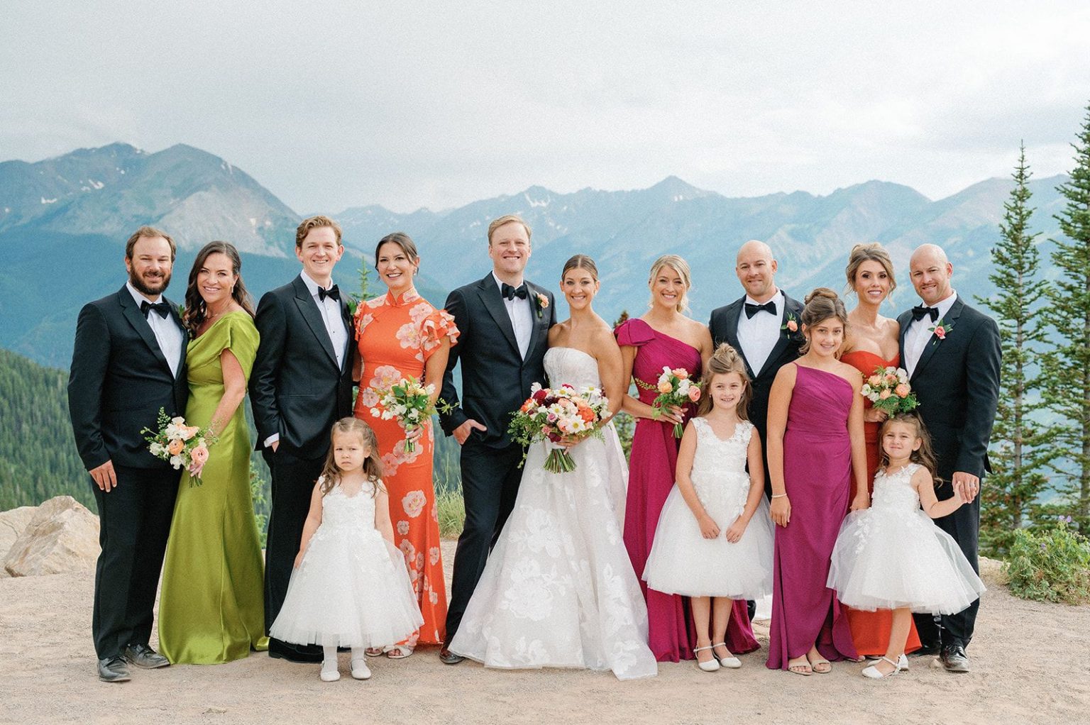 Natalie and Tyler's black-tie wedding at The Little Nell's Sundeck on Aspen Mountain