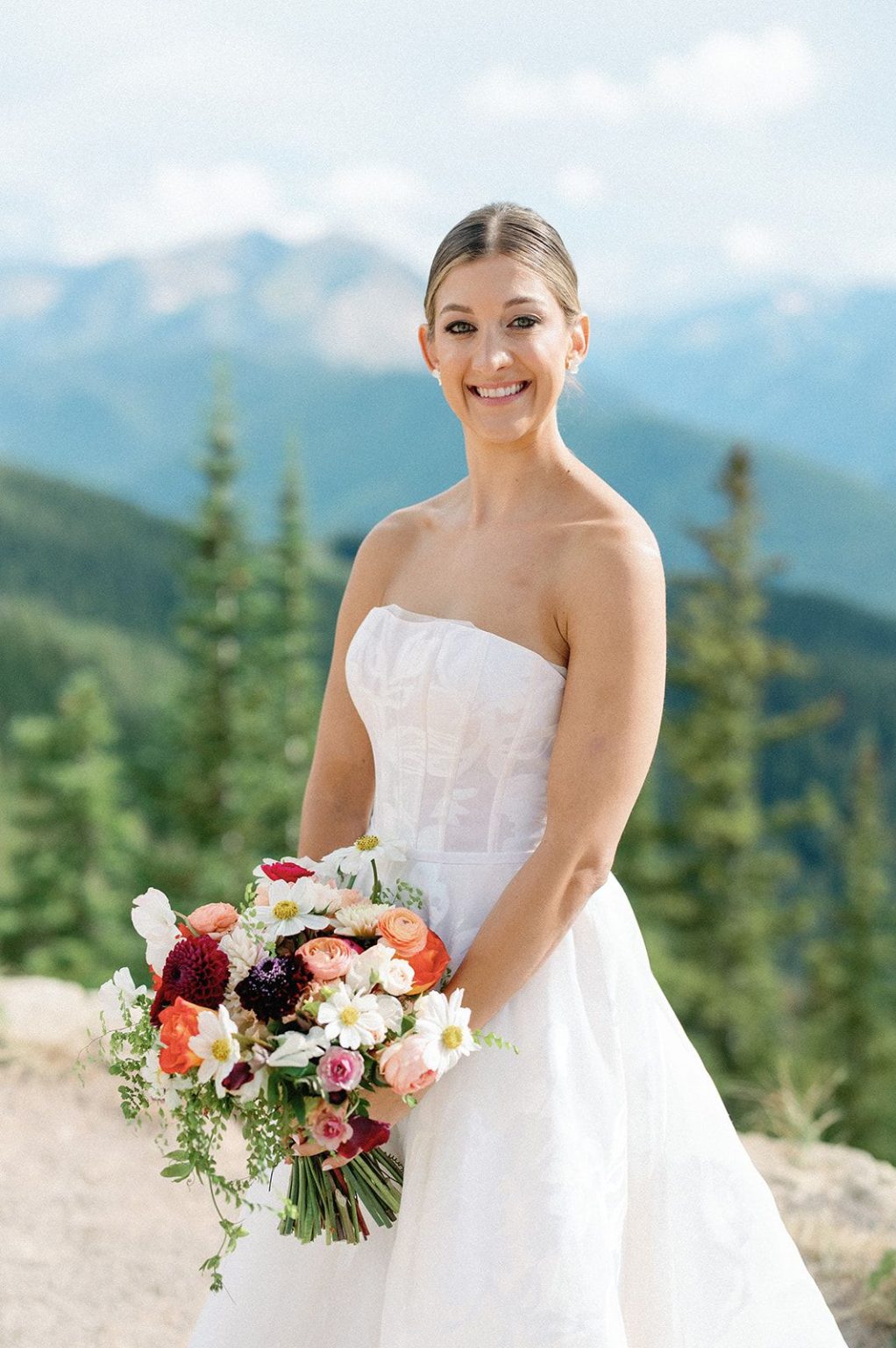 Natalie and Tyler's black-tie wedding at The Little Nell's Sundeck on Aspen Mountain