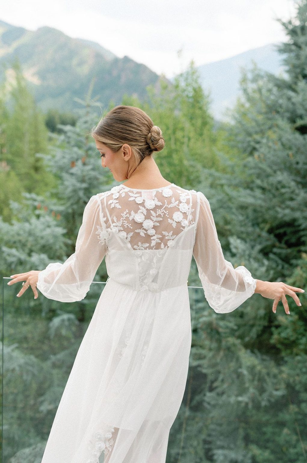 Natalie and Tyler's black-tie wedding at The Little Nell's Sundeck on Aspen Mountain