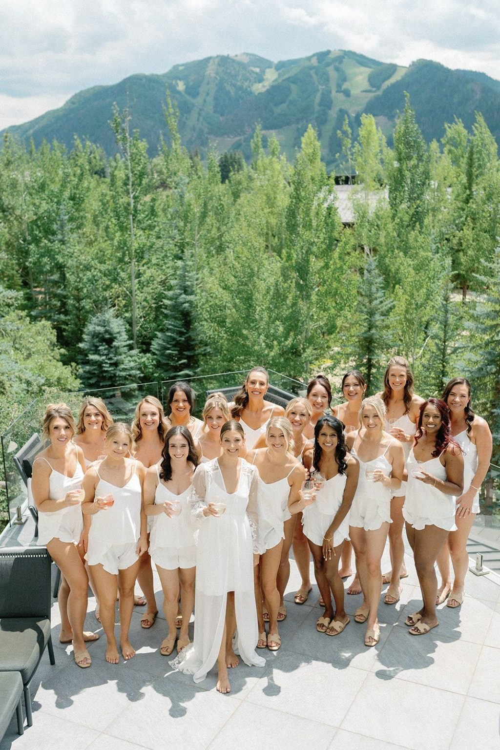 Natalie and Tyler's black-tie wedding at The Little Nell's Sundeck on Aspen Mountain