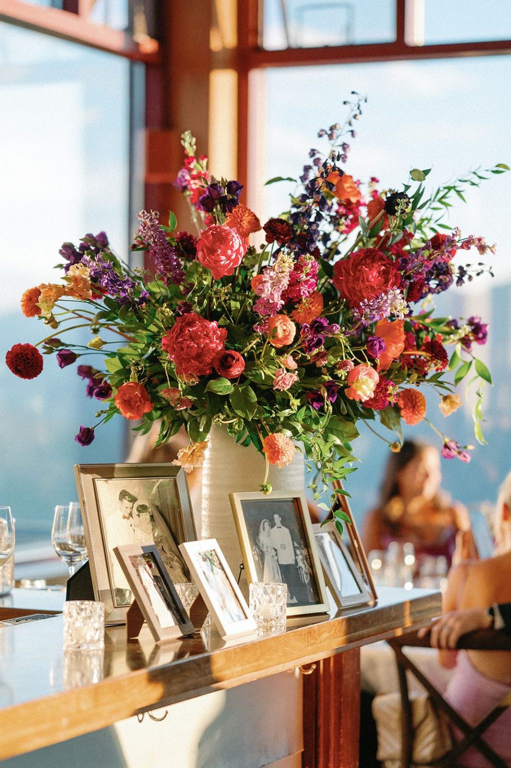 Natalie and Tyler's black-tie wedding at The Little Nell's Sundeck on Aspen Mountain