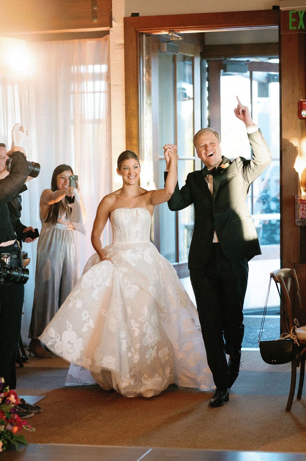 Natalie and Tyler's black-tie wedding at The Little Nell's Sundeck on Aspen Mountain