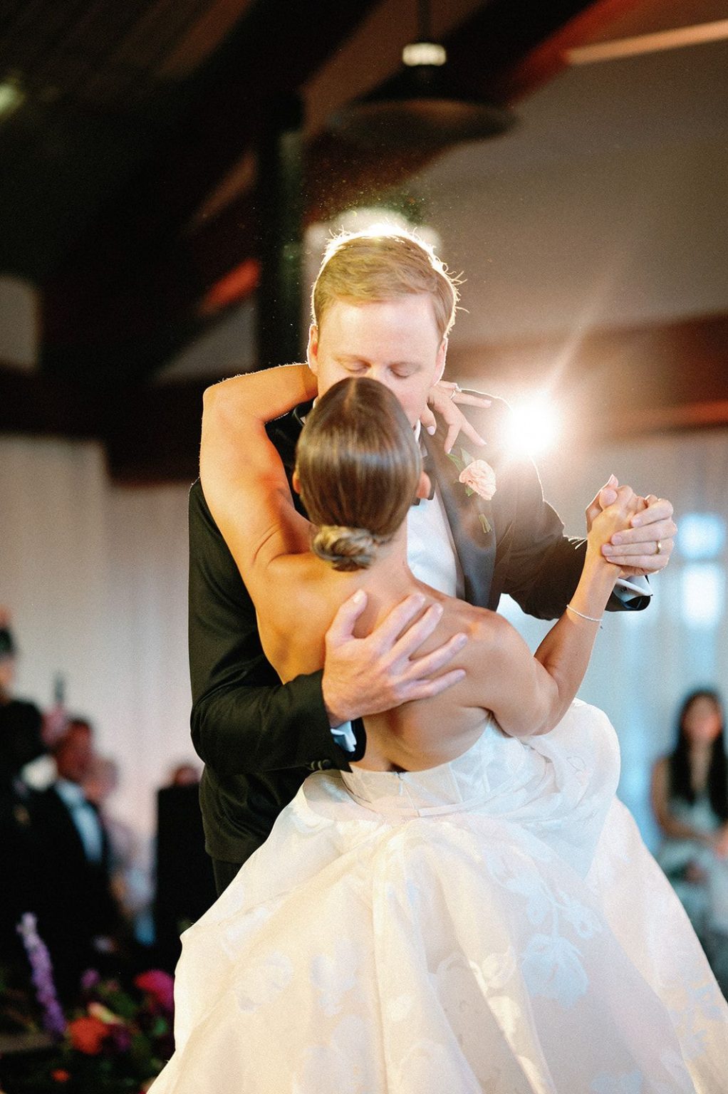 Natalie and Tyler's black-tie wedding at The Little Nell's Sundeck on Aspen Mountain