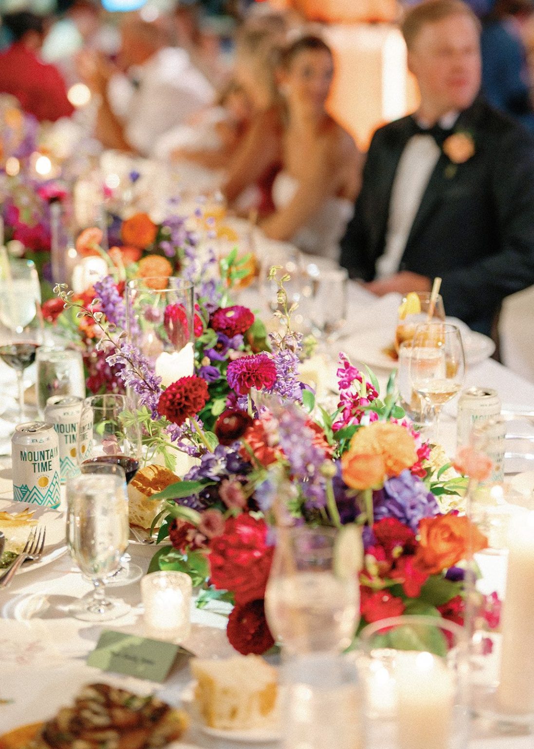 Natalie and Tyler's black-tie wedding at The Little Nell's Sundeck on Aspen Mountain