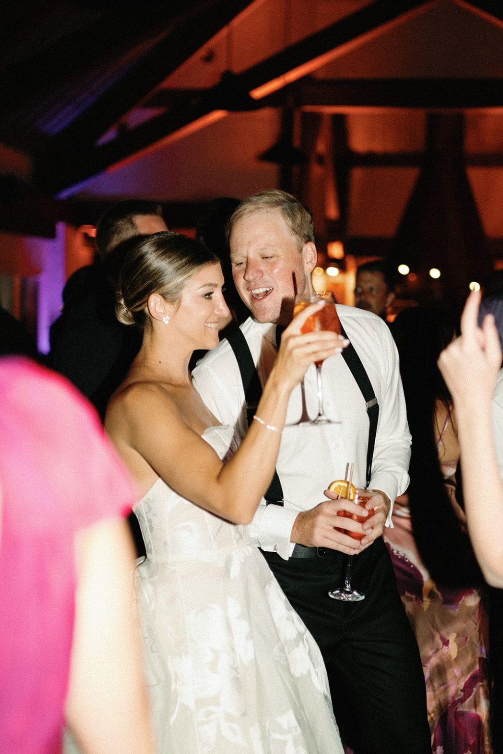 Natalie and Tyler's black-tie wedding at The Little Nell's Sundeck on Aspen Mountain
