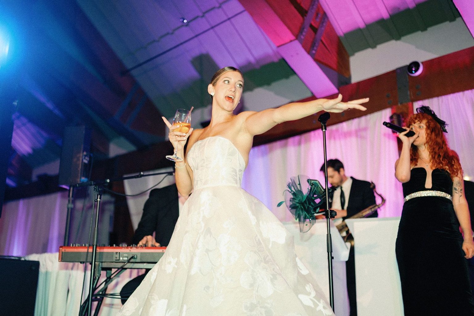 Natalie and Tyler's black-tie wedding at The Little Nell's Sundeck on Aspen Mountain