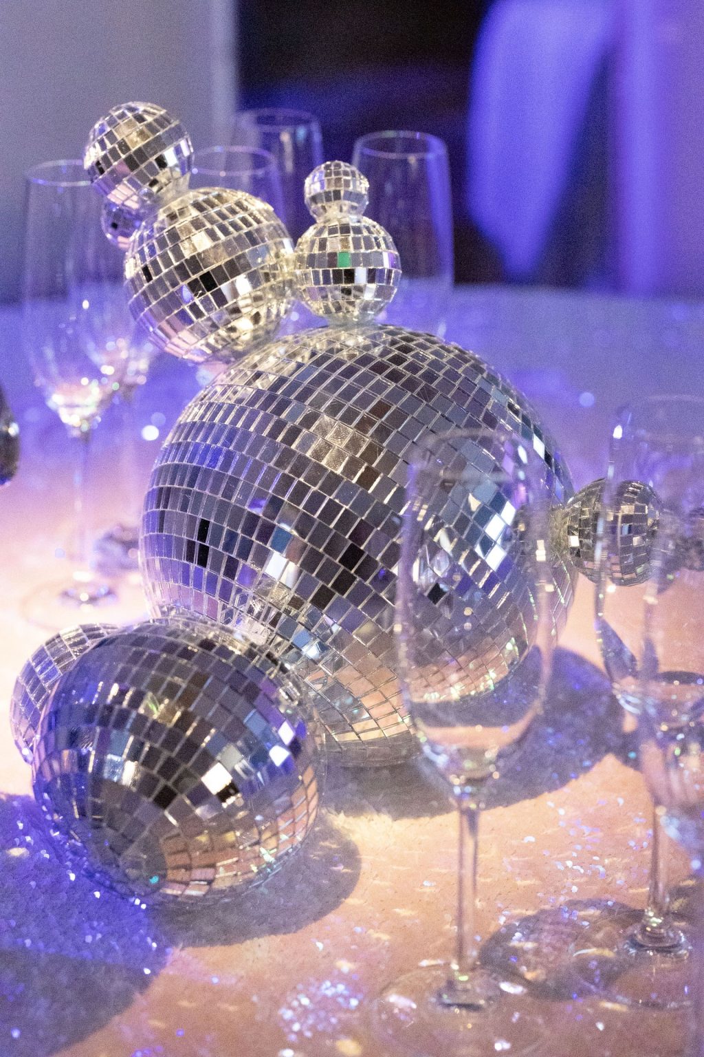 Wildest Dreams, the Aspen Youth Center gala at Hotel Jerome: a disco-ball centerpiece made by AYC kids