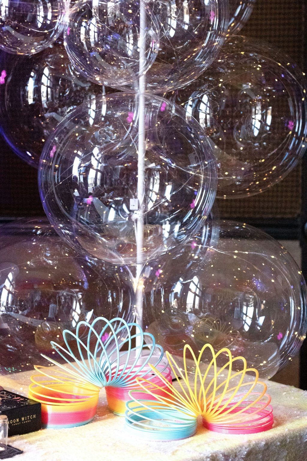 Wildest Dreams, the Aspen Youth Center gala at Hotel Jerome: rainbow slinkies and clear bubbles