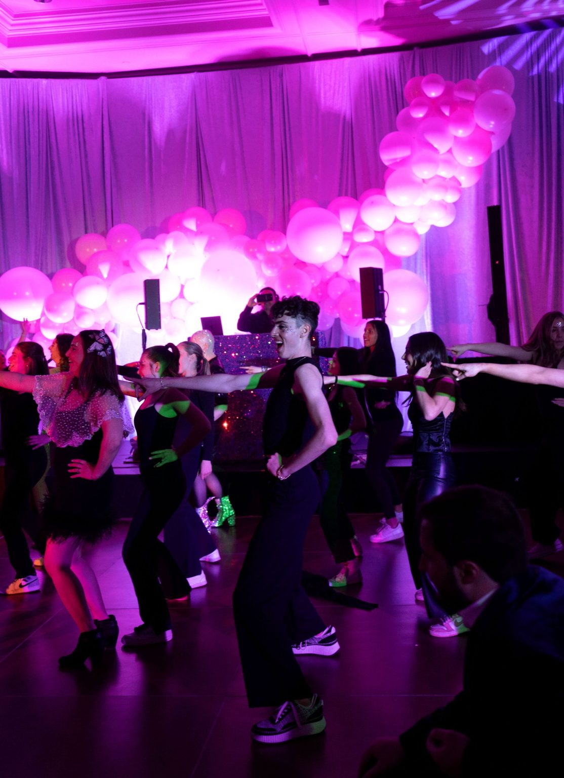 Wildest Dreams, the Aspen Youth Center gala at Hotel Jerome: dancing under pink light