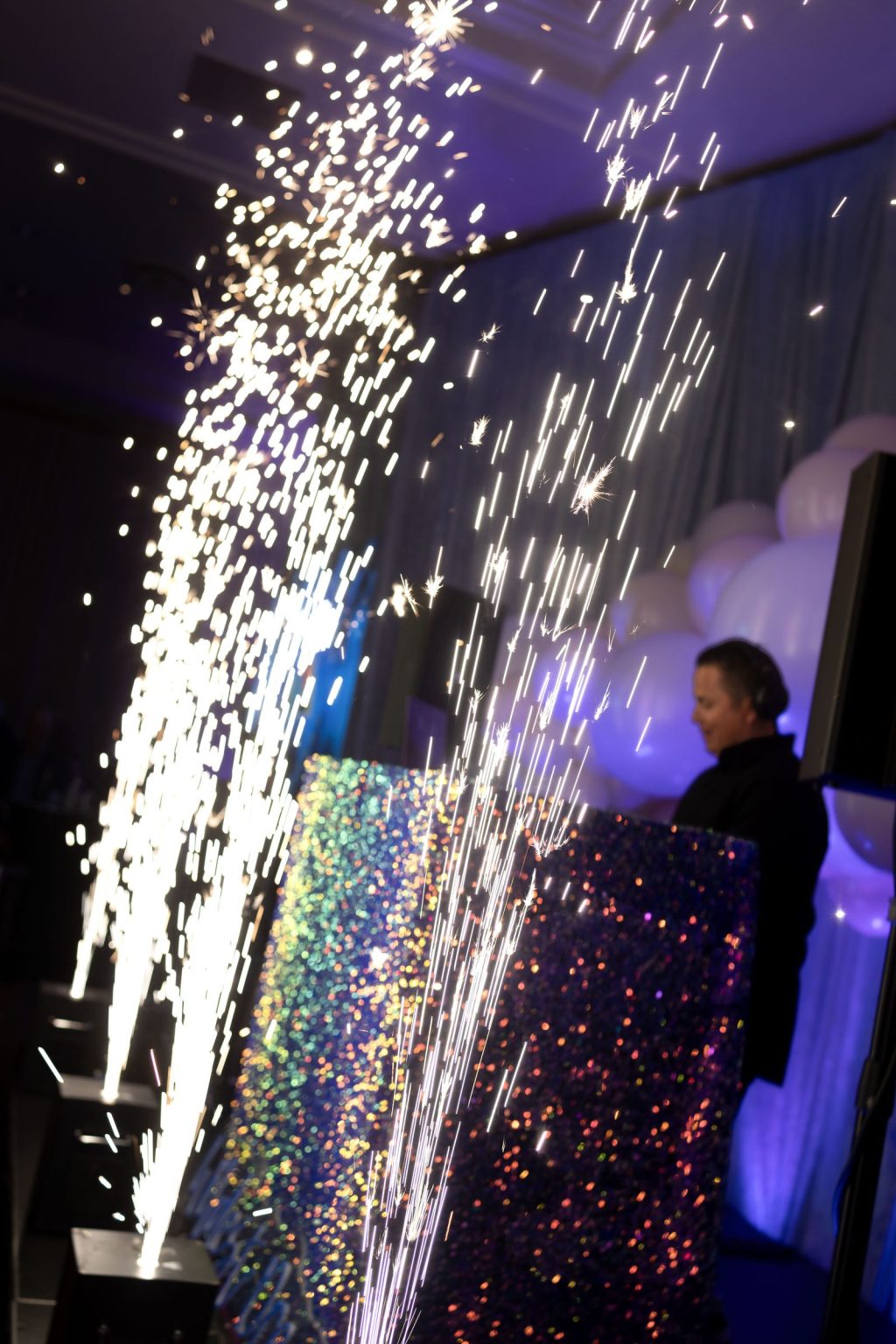 Wildest Dreams, the Aspen Youth Center gala at Hotel Jerome: cold sparklers lighting the dance floor