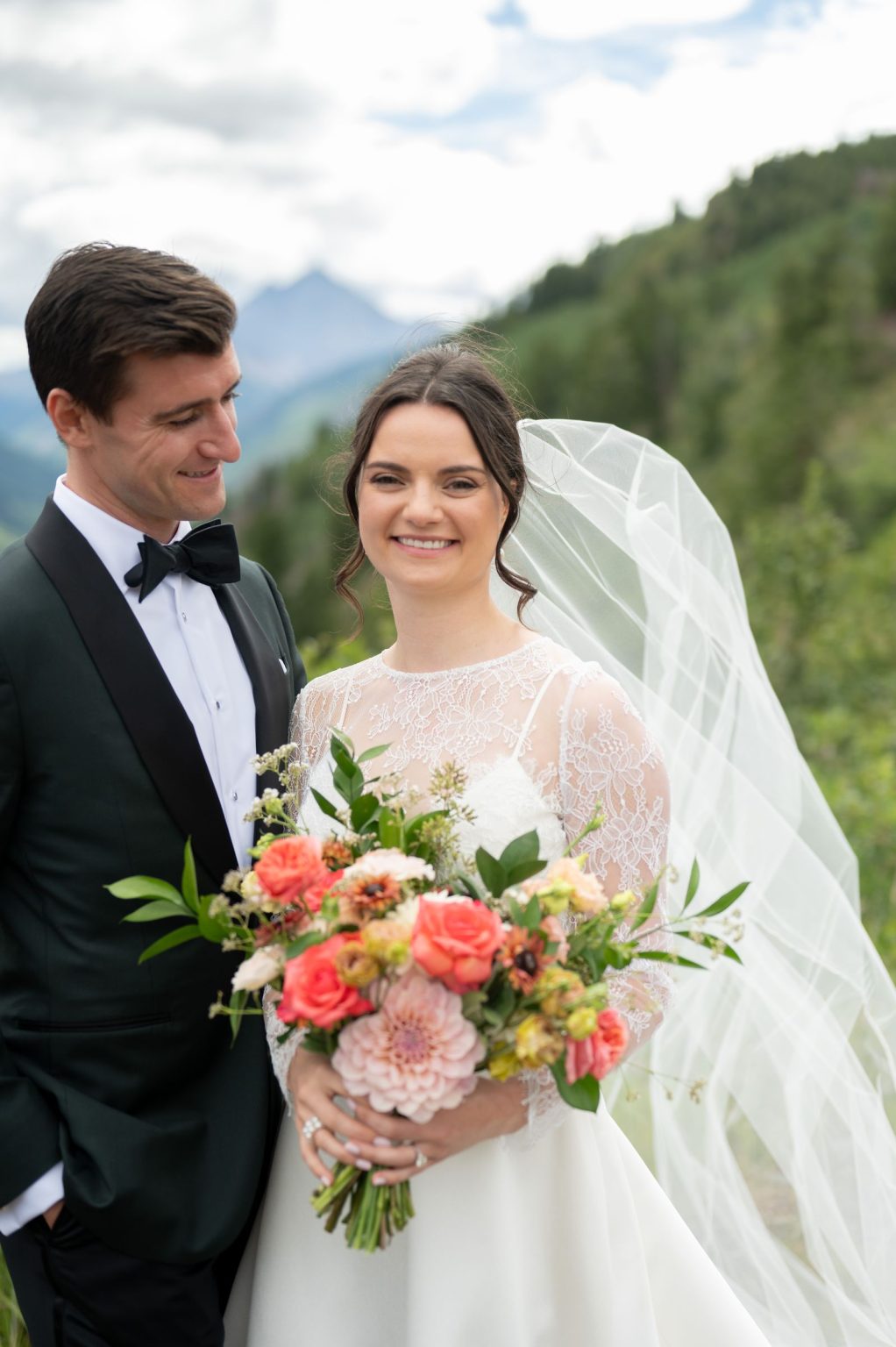 Haley and Sam's wedding day at the Cliffhouse on Buttermilk, Aspen