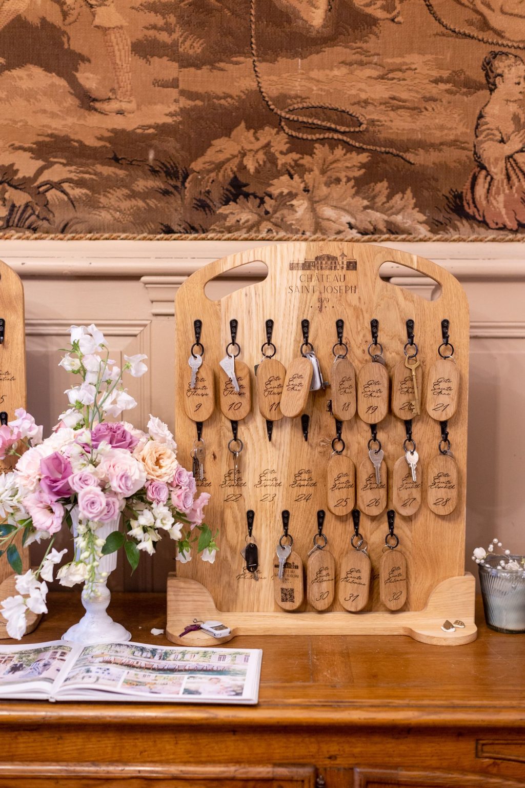Château Saint Joseph FAM trip in the South of France: a wine display inside the château