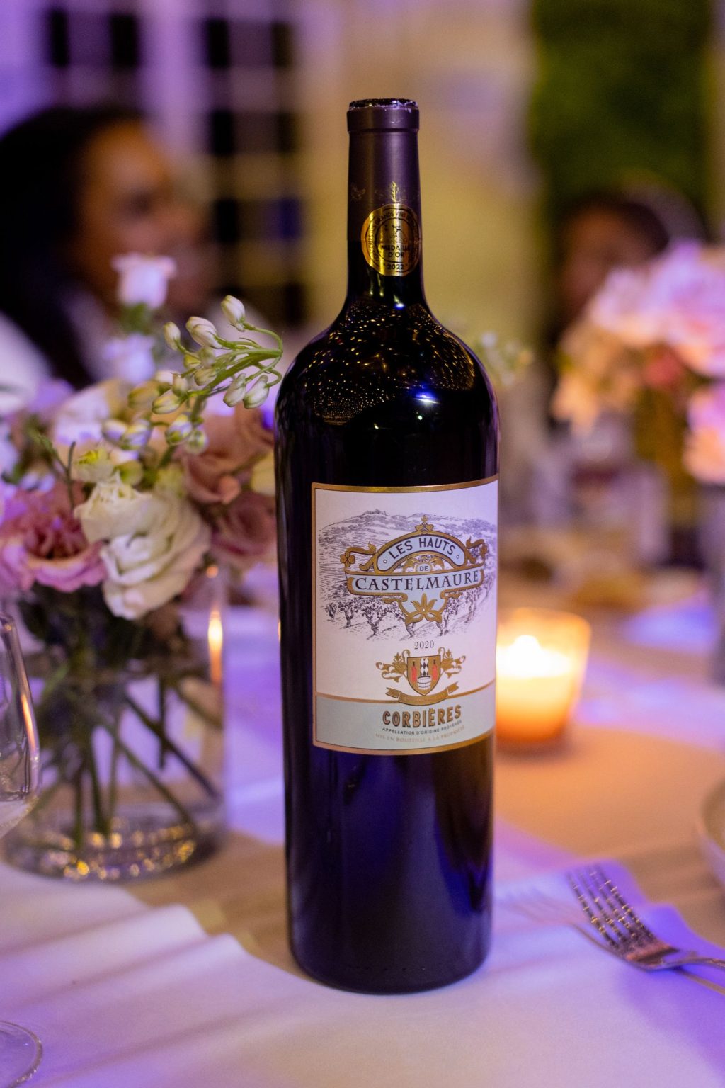 Château Saint Joseph FAM trip in the South of France: local wine at dinner