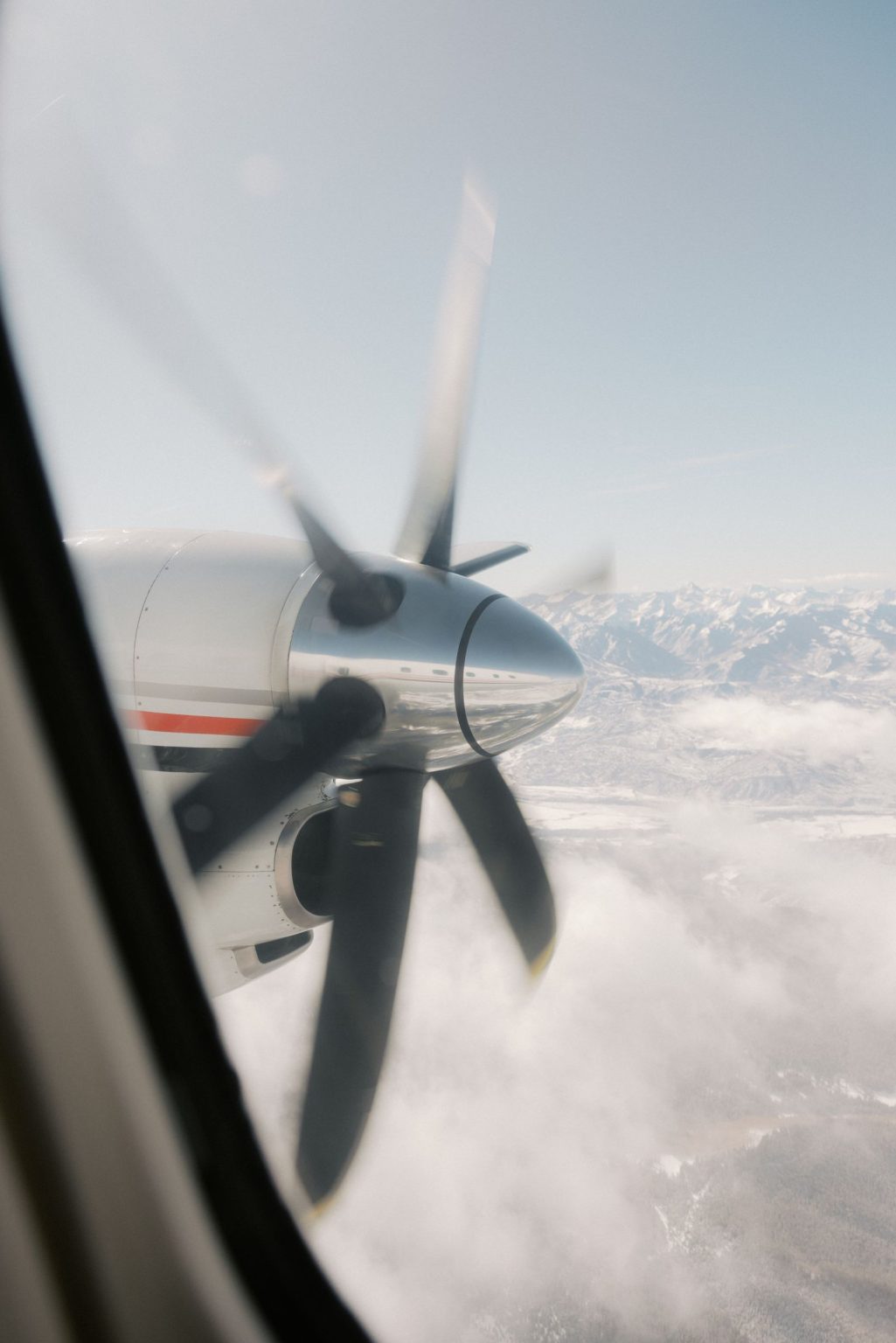 Hayley's Aspen bachelorette weekend: the propeller above the clouds