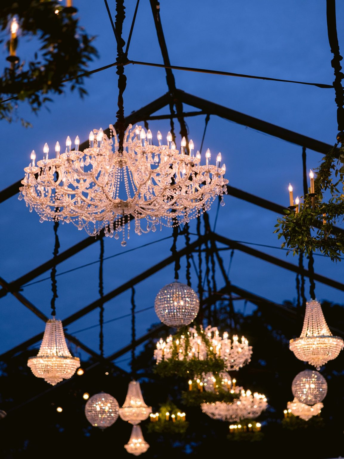 Sydney and Keaton's destination wedding at Montage Healdsburg, California: the reception tent on the Grand Lawn