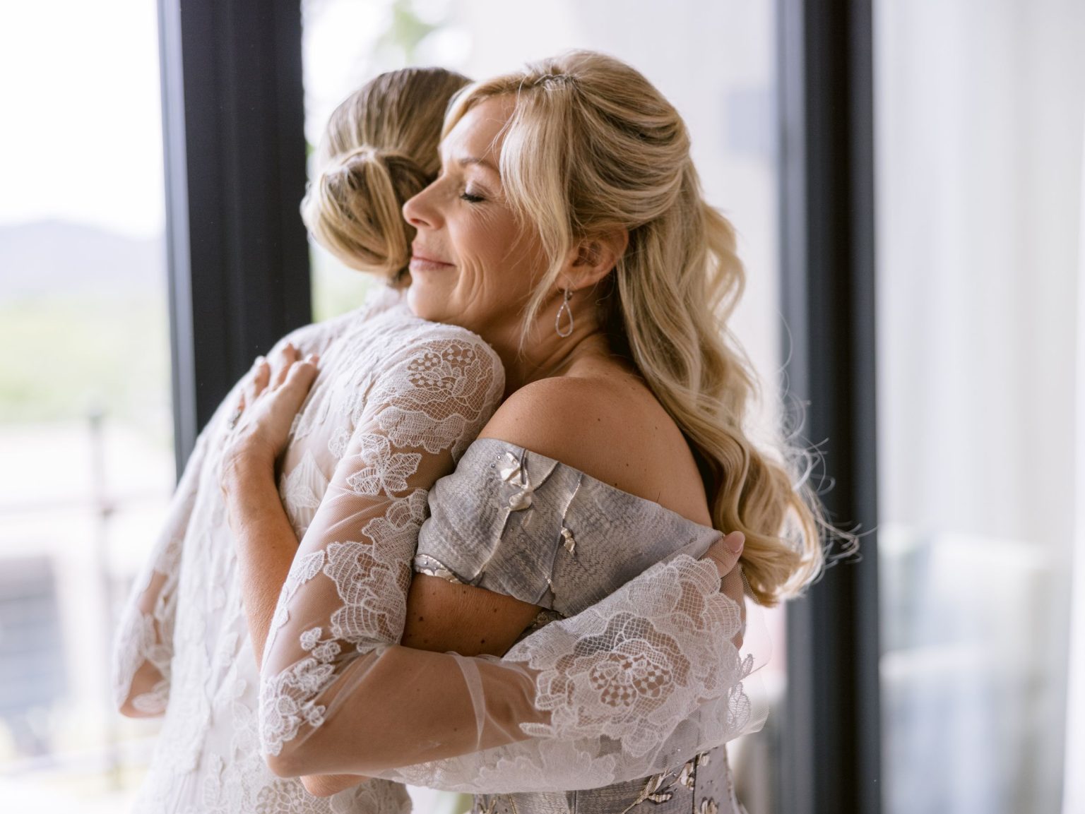 Sydney and Keaton's wedding at Montage Healdsburg, California: the bride with her bridesmaid before the ceremony