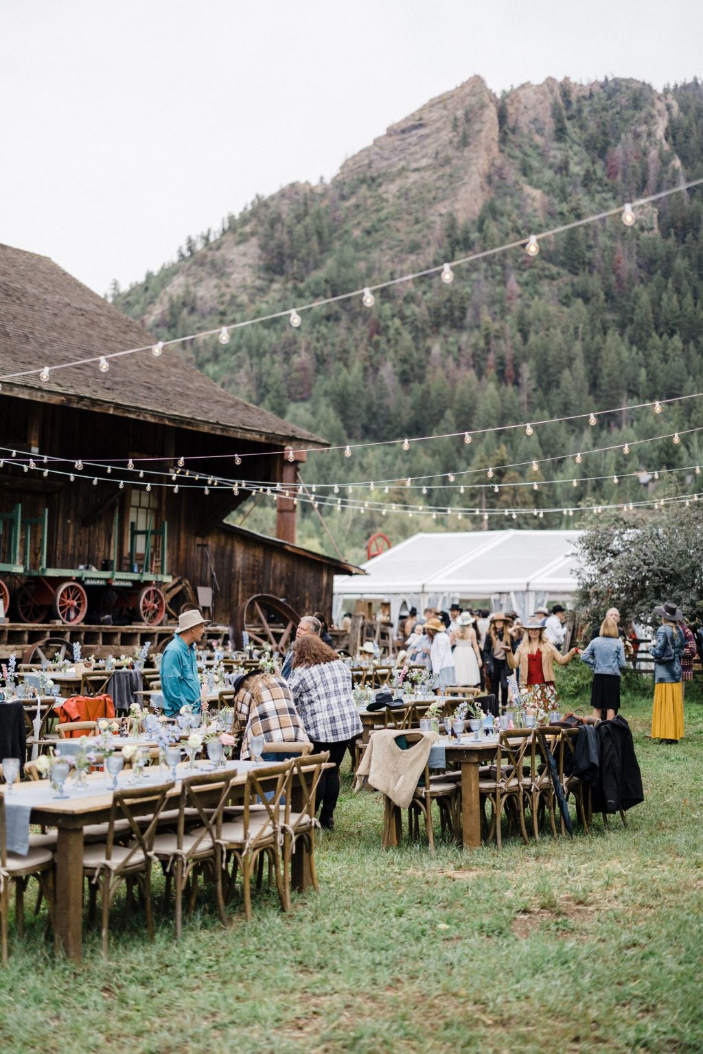 Elizabeth and Bloor's wedding in Aspen: the western welcome party at the Holden Marolt Mining Museum