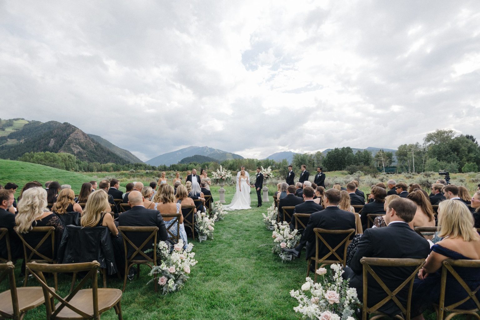 Elizabeth and Bloor's wedding in Aspen: the ceremony at Aspen Meadows Resort