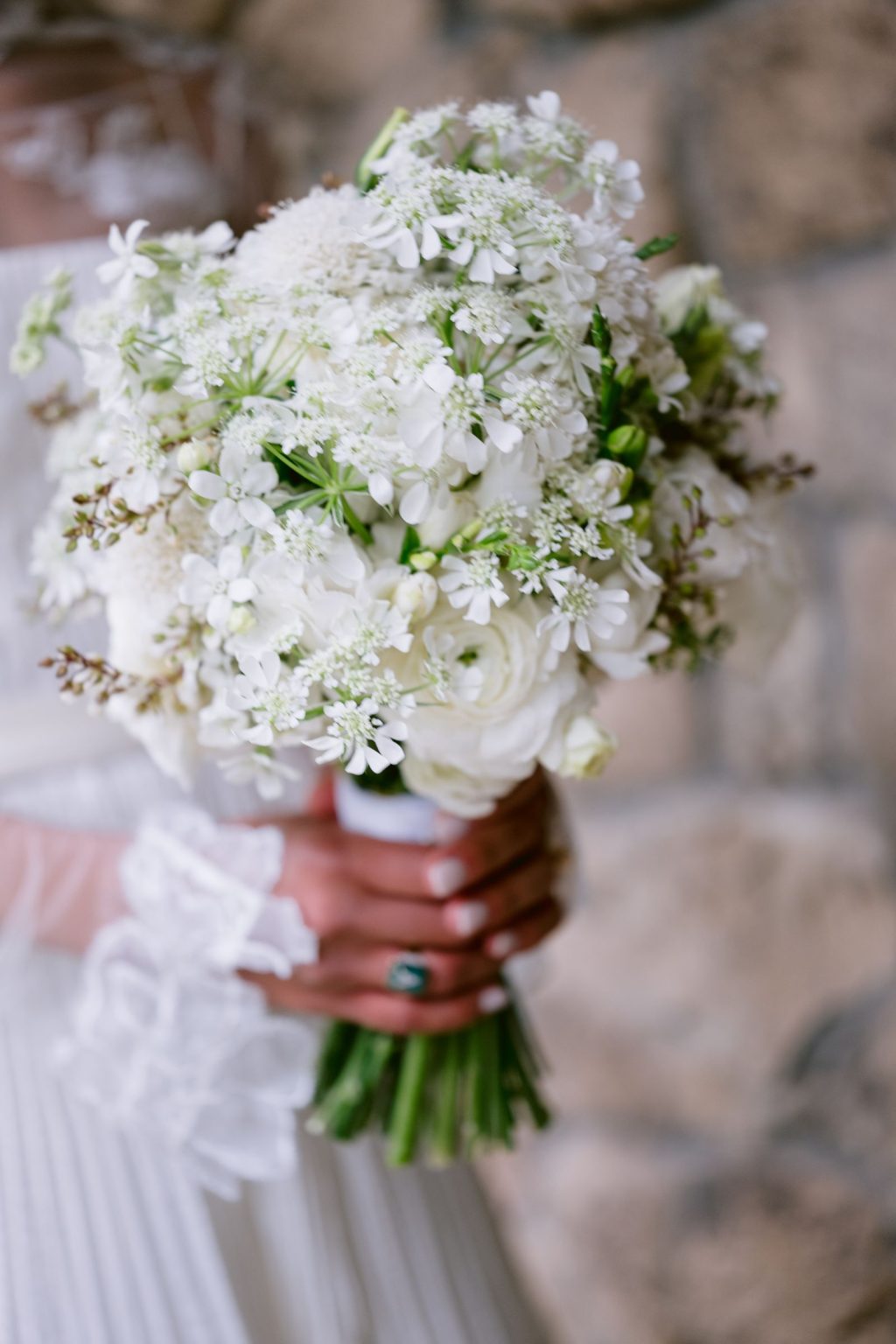 Addy & Nick's wedding at Hotel Jerome, Aspen: the bride's white bouquet