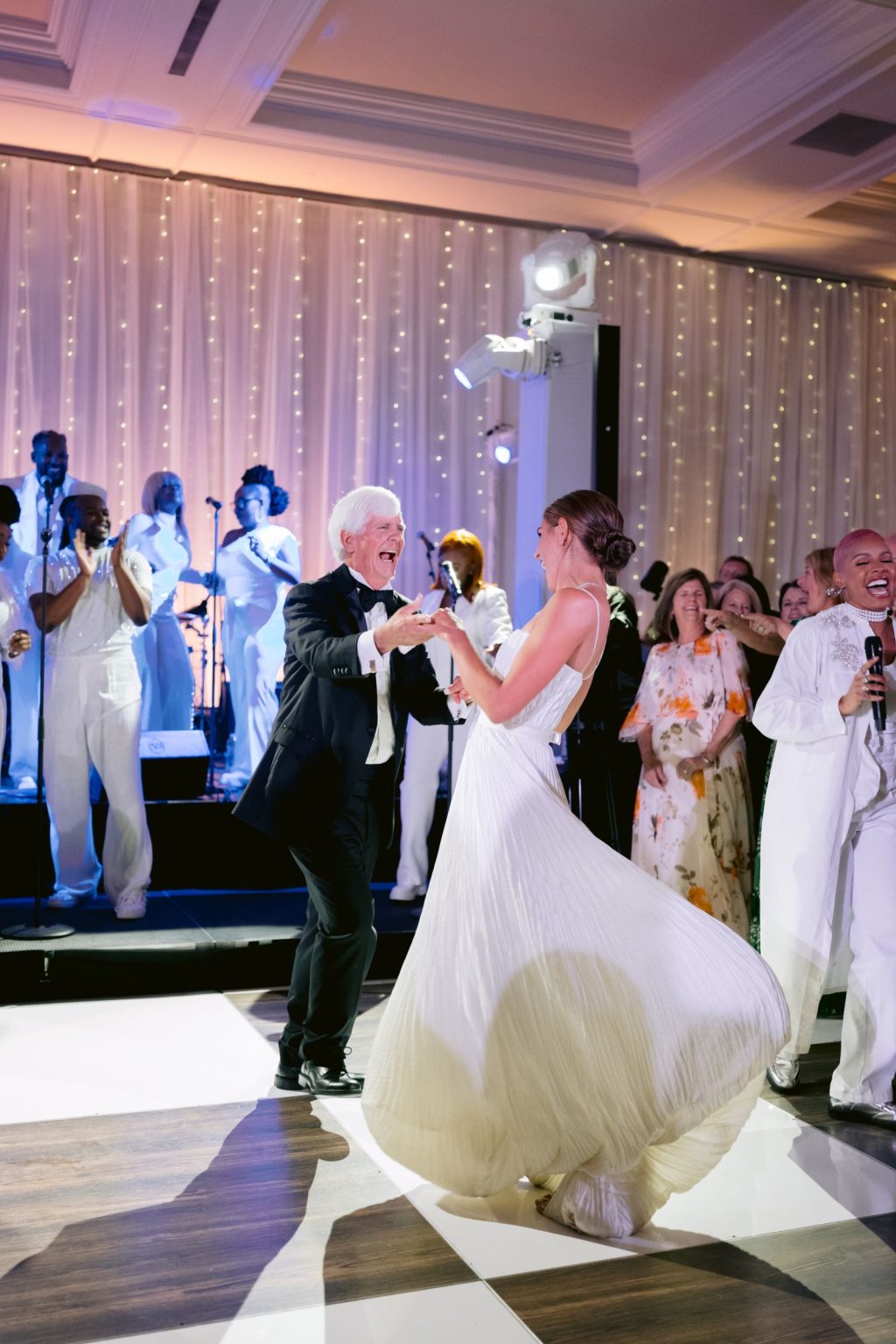 Addy & Nick's wedding at Hotel Jerome, Aspen: the bride on the dance floor