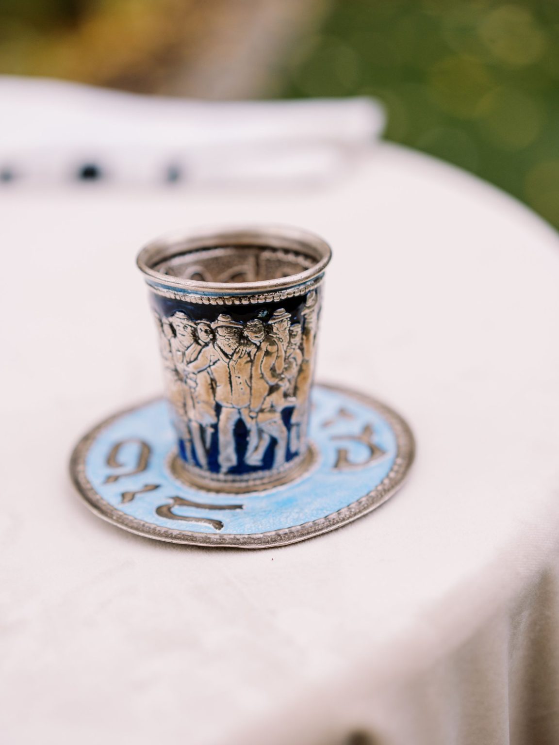 Abby & David's wedding at Hotel Jerome, Aspen: the kiddush cup