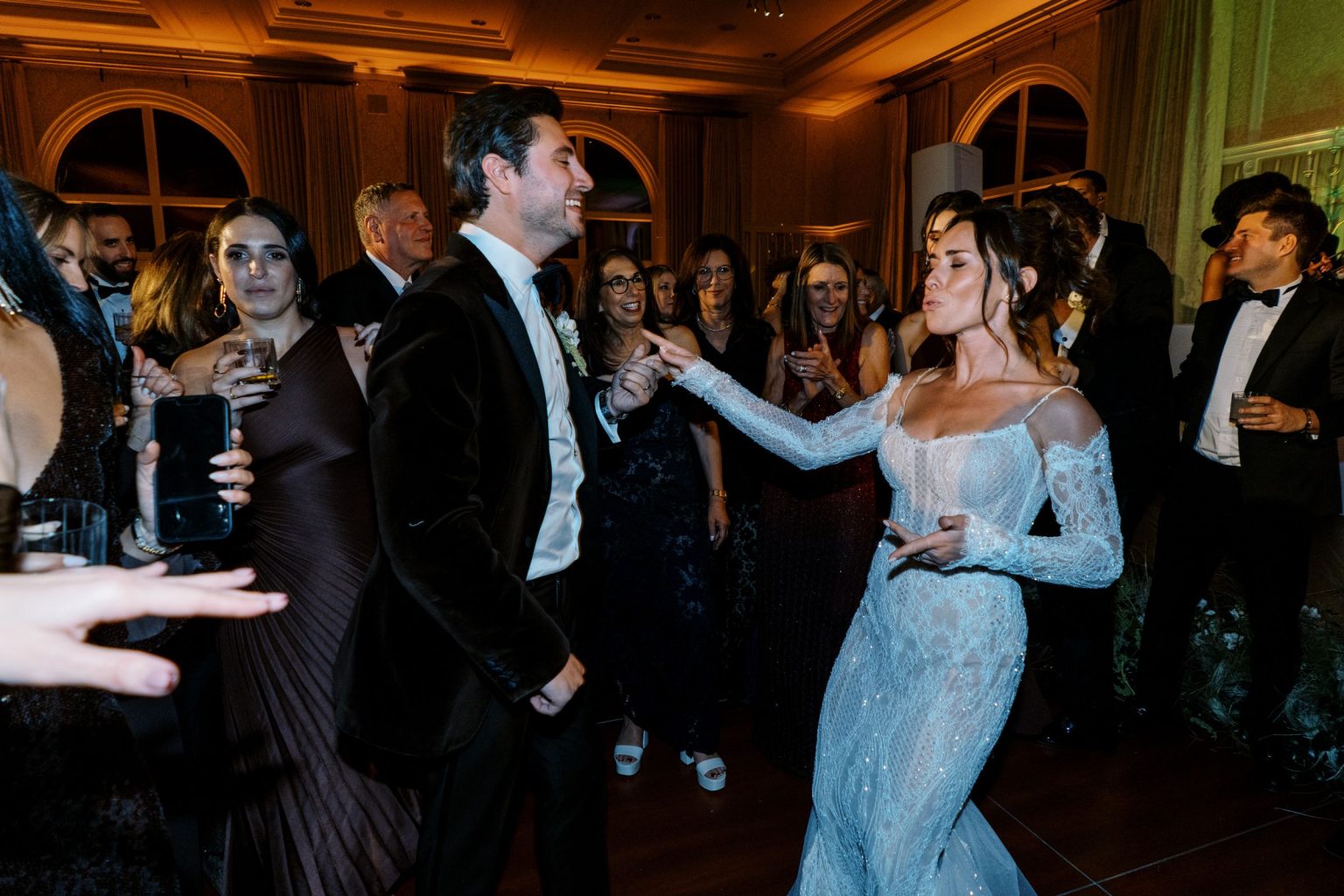 Abby & David's wedding at Hotel Jerome, Aspen: dancing in the ballroom