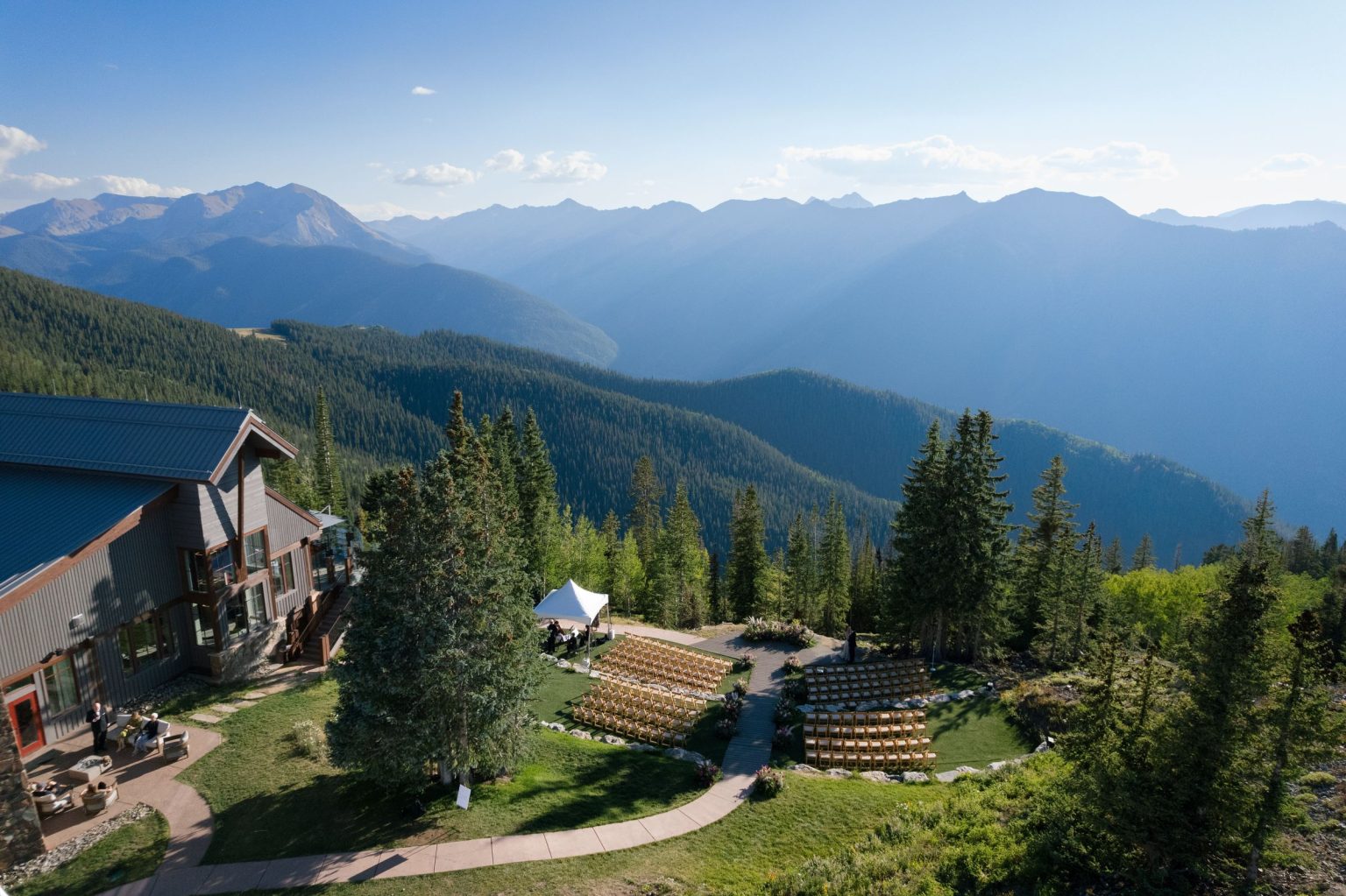 Aline and Colin's wedding at the top of Aspen Mountain