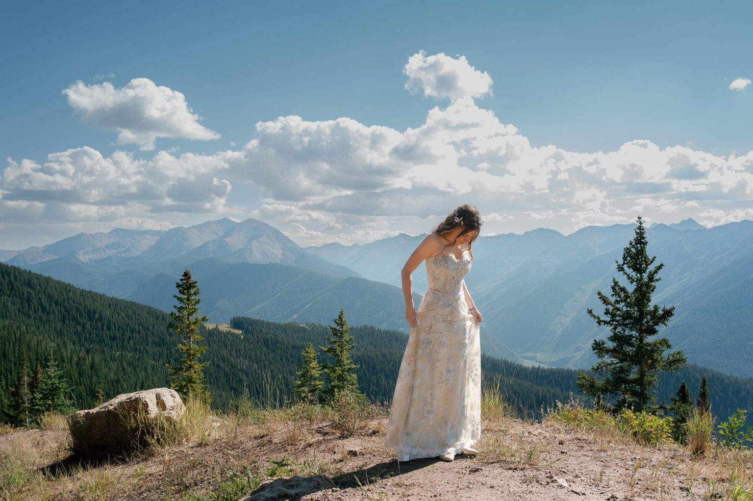 Aline and Colin's wedding at the top of Aspen Mountain