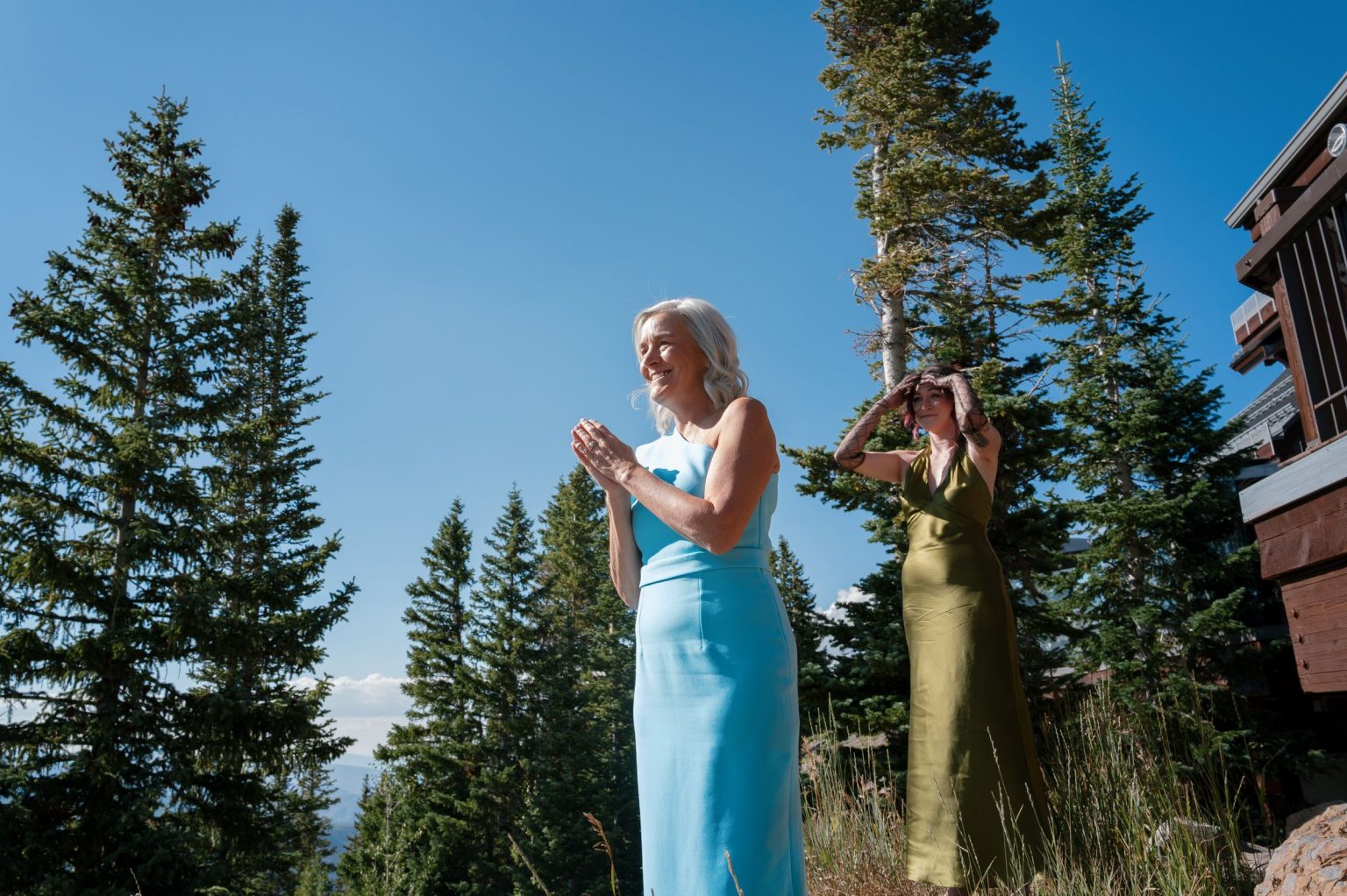 Aline and Colin's wedding at the top of Aspen Mountain