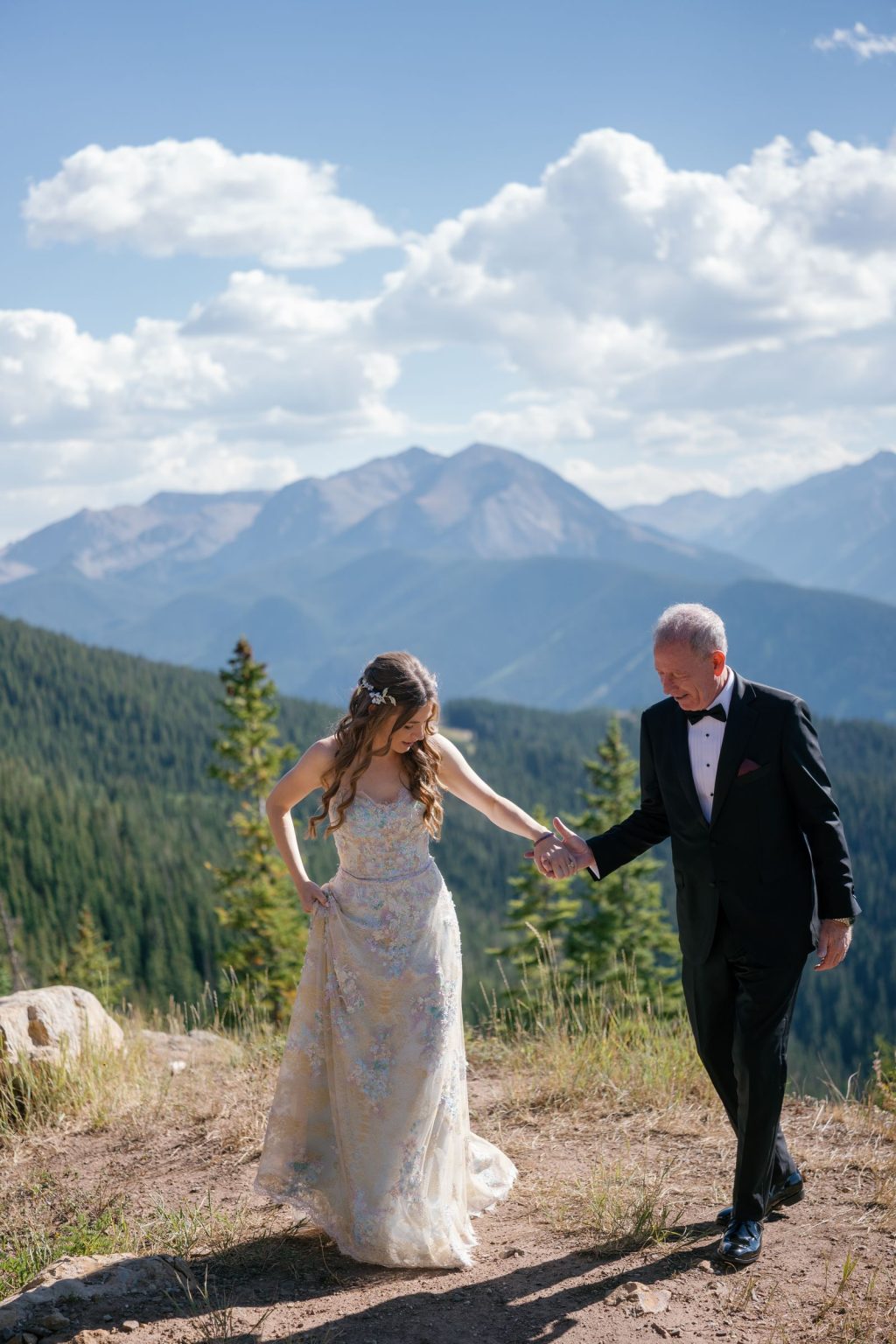 Aline and Colin's wedding at the top of Aspen Mountain