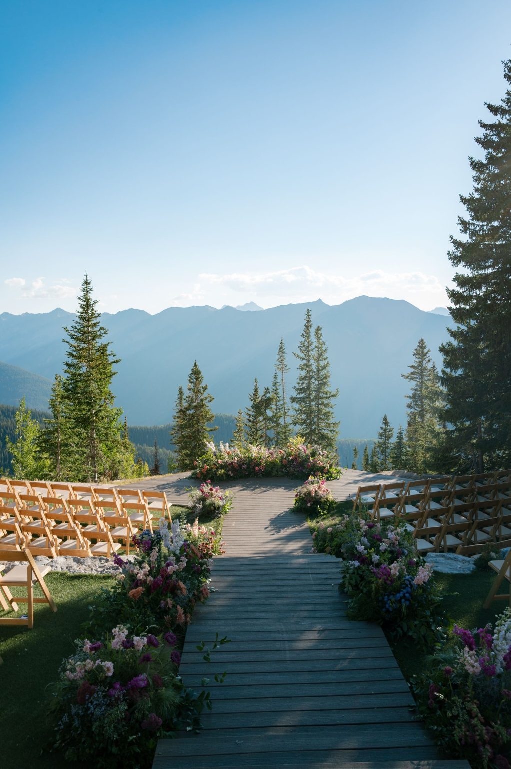 Aline and Colin's wedding at the top of Aspen Mountain