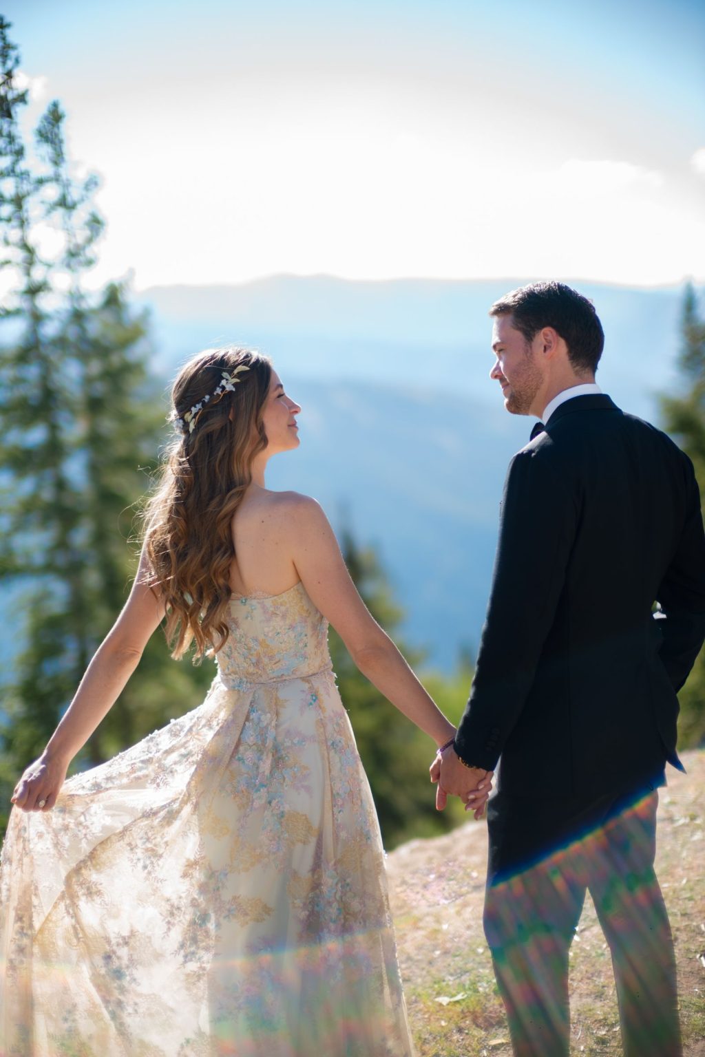 Aline and Colin's wedding at the top of Aspen Mountain