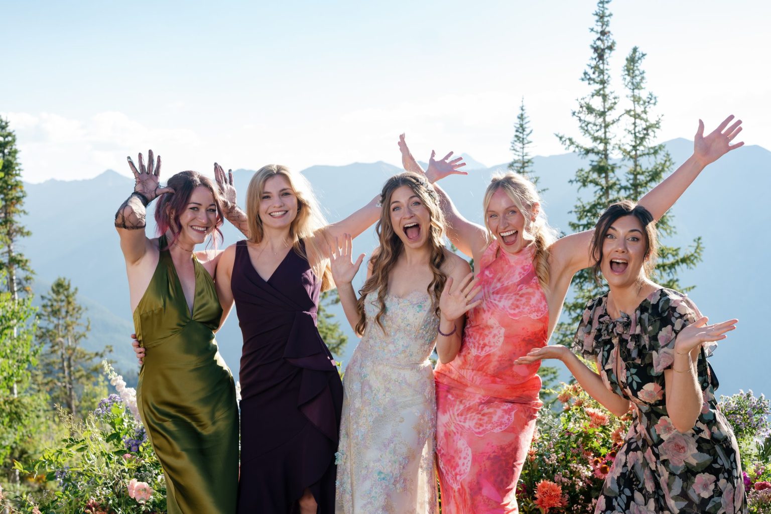 Aline and Colin's wedding at the top of Aspen Mountain