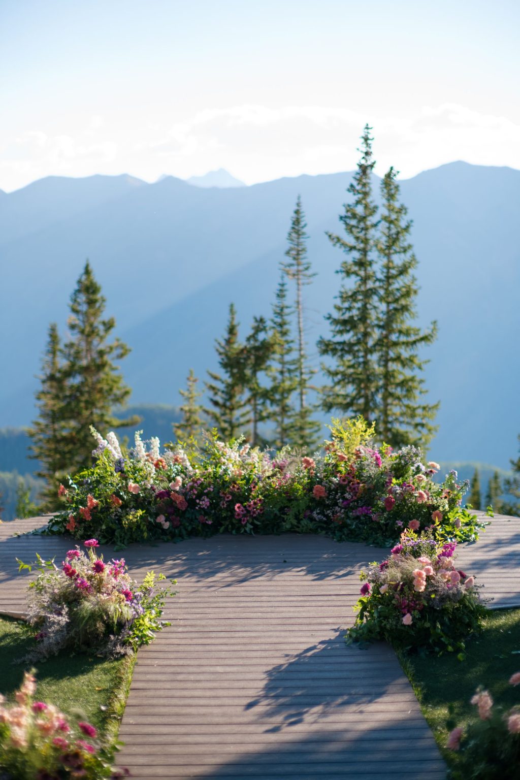 Aline and Colin's wedding at the top of Aspen Mountain