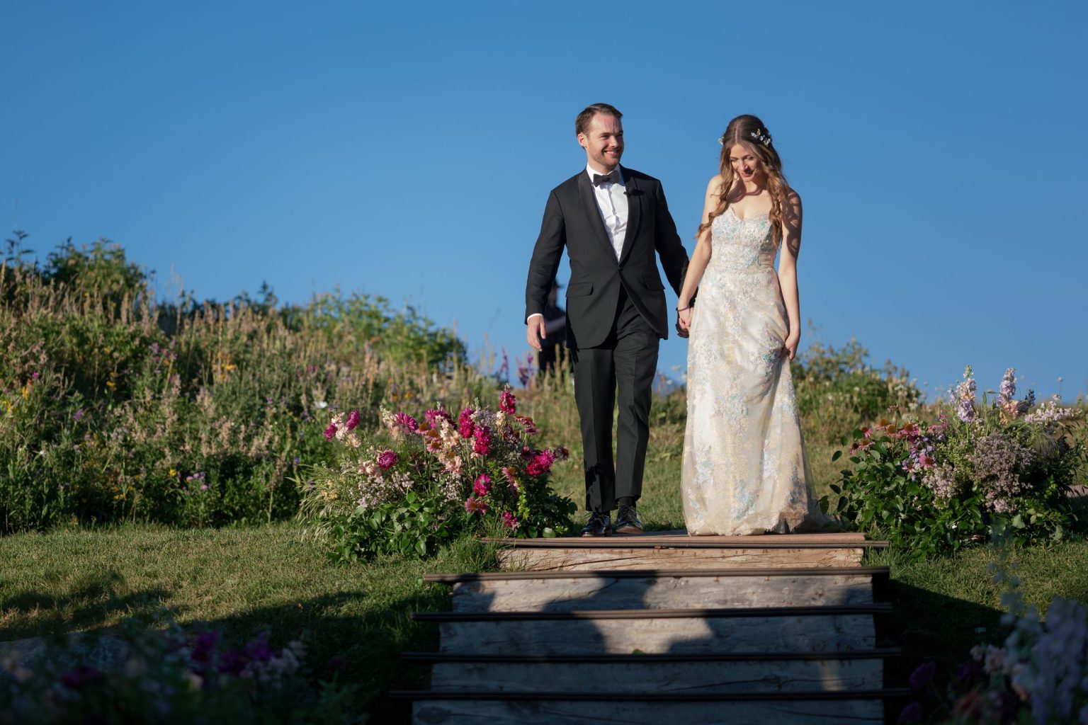 Aline and Colin's wedding at the top of Aspen Mountain