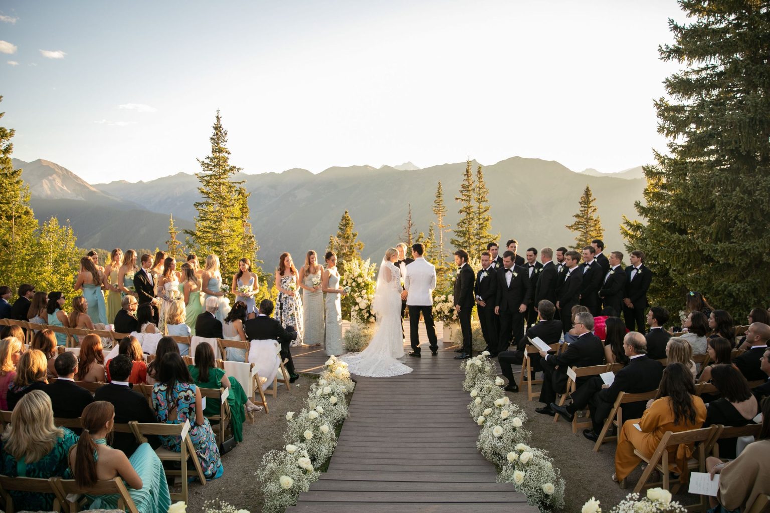 Meredith and JD's wedding at The Little Nell, Aspen: the ceremony on Aspen Mountain