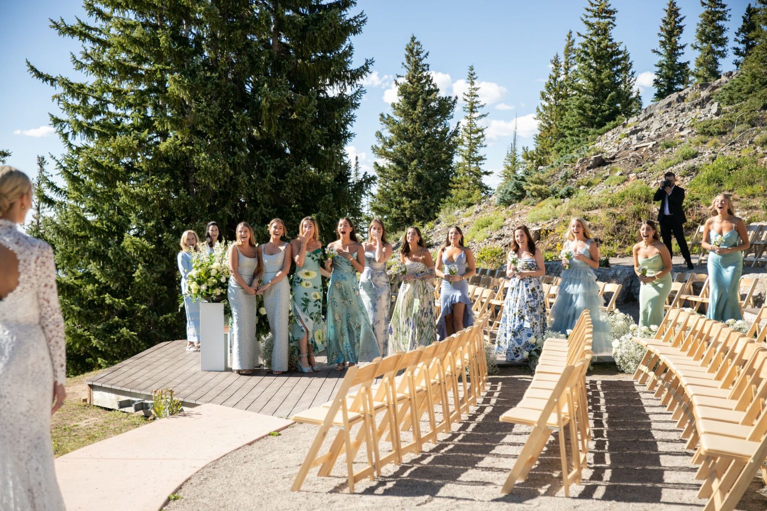 Meredith and JD's wedding at The Little Nell, Aspen: the ceremony on Aspen Mountain