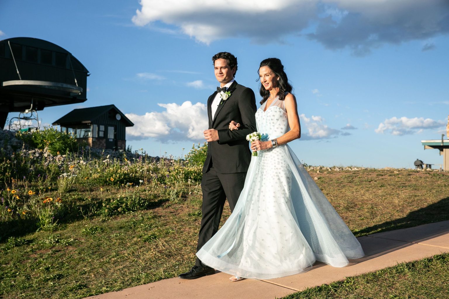 Meredith and JD's wedding at The Little Nell, Aspen: the ceremony on Aspen Mountain