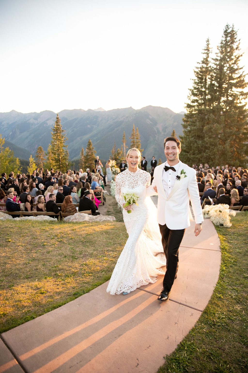Meredith and JD's wedding at The Little Nell, Aspen: the ceremony on Aspen Mountain