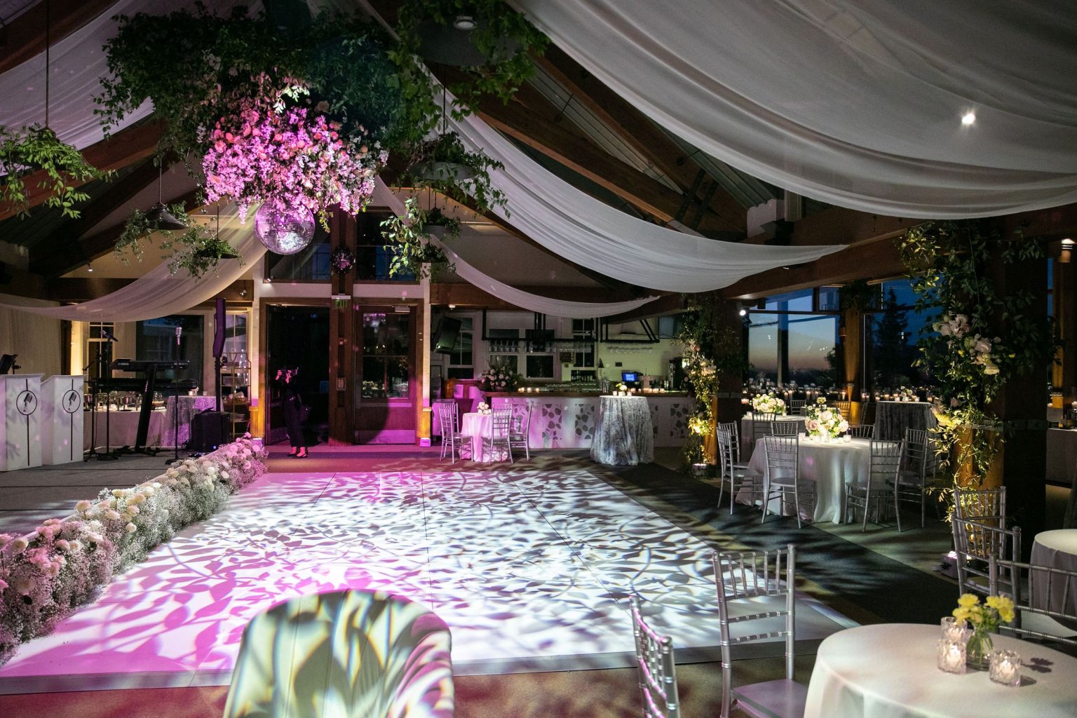 Meredith and JD's wedding at The Little Nell, Aspen: the reception at the Sundeck