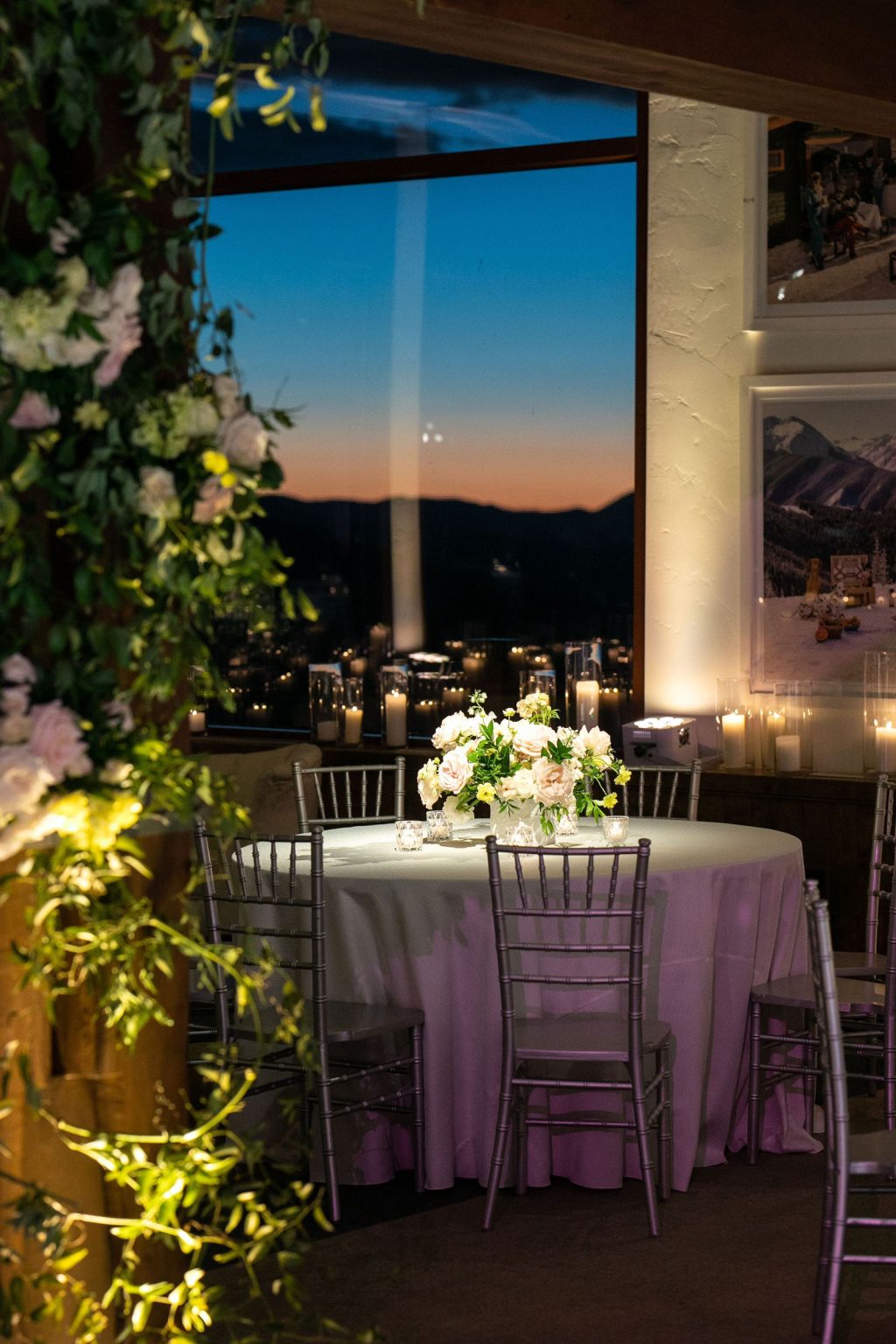 Meredith and JD's wedding at The Little Nell, Aspen: the reception at the Sundeck