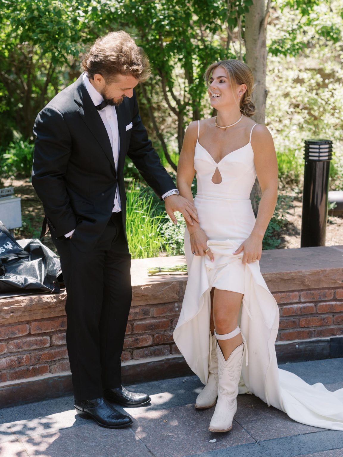 Clare and Kobe's McCabe Ranch wedding in Old Snowmass, Colorado: portrait of the couple