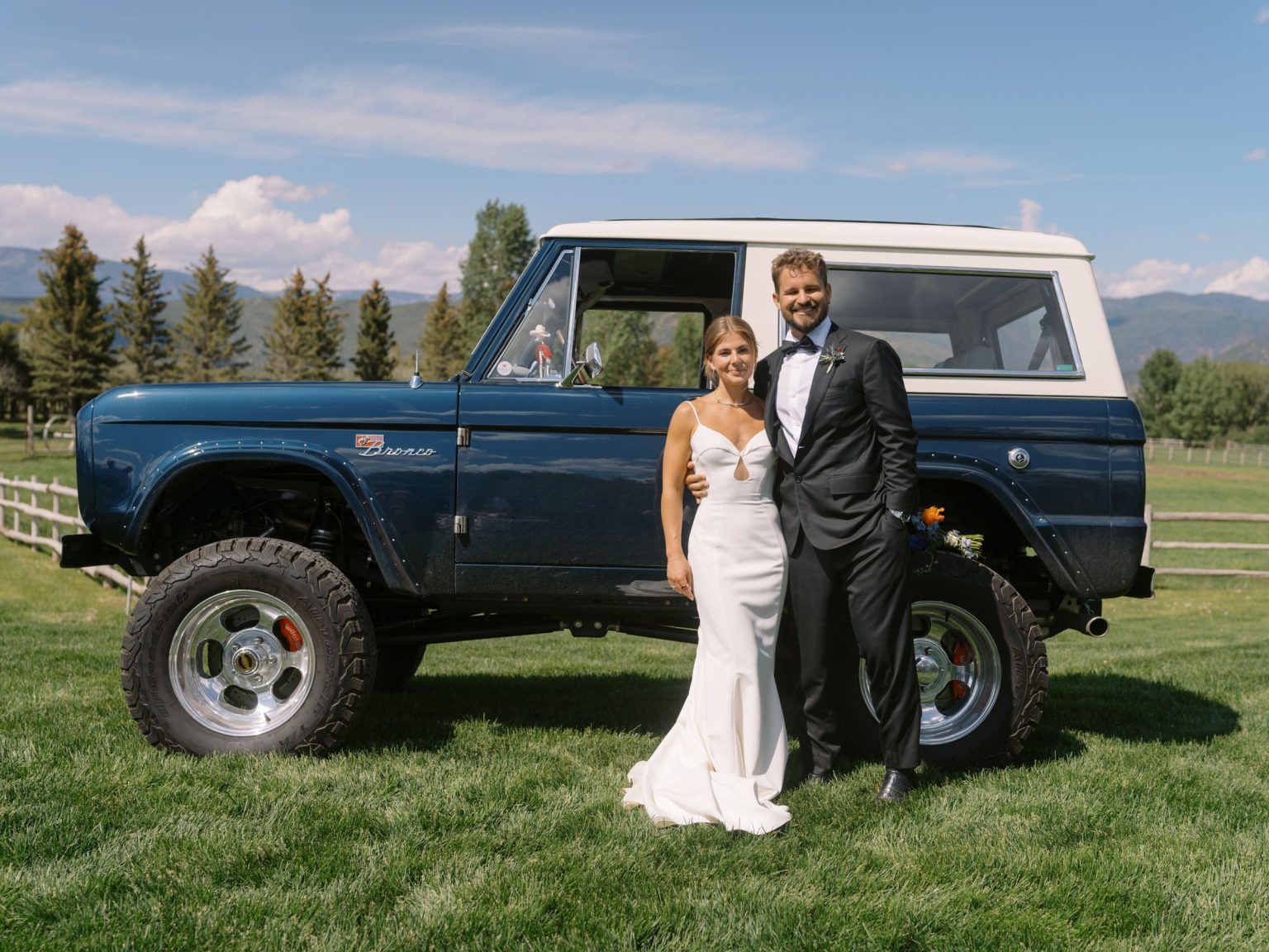 Clare and Kobe's McCabe Ranch wedding in Old Snowmass, Colorado: portrait of the couple