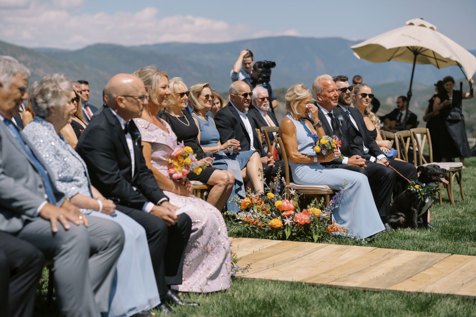 Clare and Kobe's McCabe Ranch wedding in Old Snowmass, Colorado: the ceremony