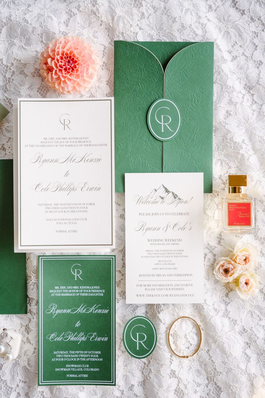 Ryann and Cole's wedding at the Snowmass Club, Snowmass Village: getting ready and details